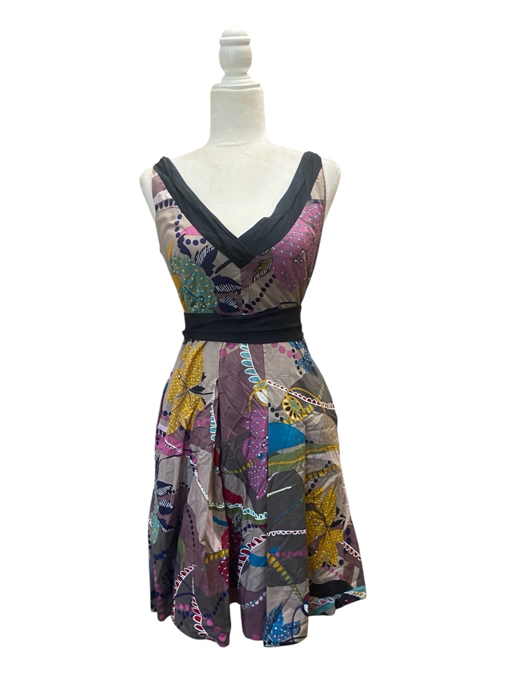 Anthropologie Maeve Womens Fit And Flare Dress Cottage Romantic